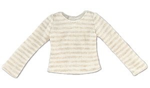 Stripes T-shirt (Beige x White), Azone, Accessories, 1/6, 4582119987114
